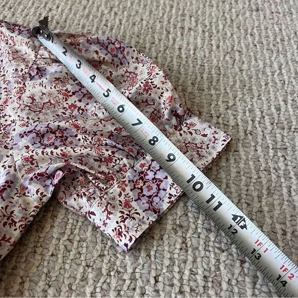 J.CrewPuff-sleeve V-neck top in Ratti paisley garden NWT - Picture 12 of 16